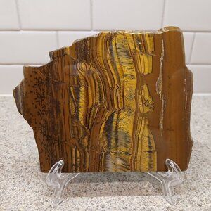 Large Polished Tiger Eye Slab - 145mm x 120mm